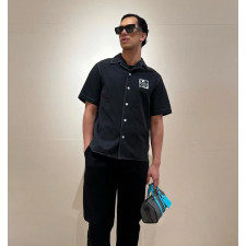[루이비통] 포켓 로고 자수 패치 셔츠