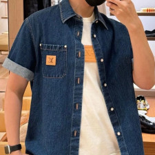 [루이비통] 파리스 캣워크 데님 블루 셔츠