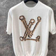 [루이비통] 트위스트 로프 로고 니트 티셔츠