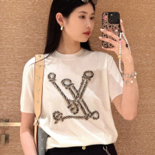 [루이비통] 트위스트 로프 로고 니트 티셔츠