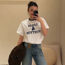 [루이비통] 클래식 데님 로고 체인 티셔츠