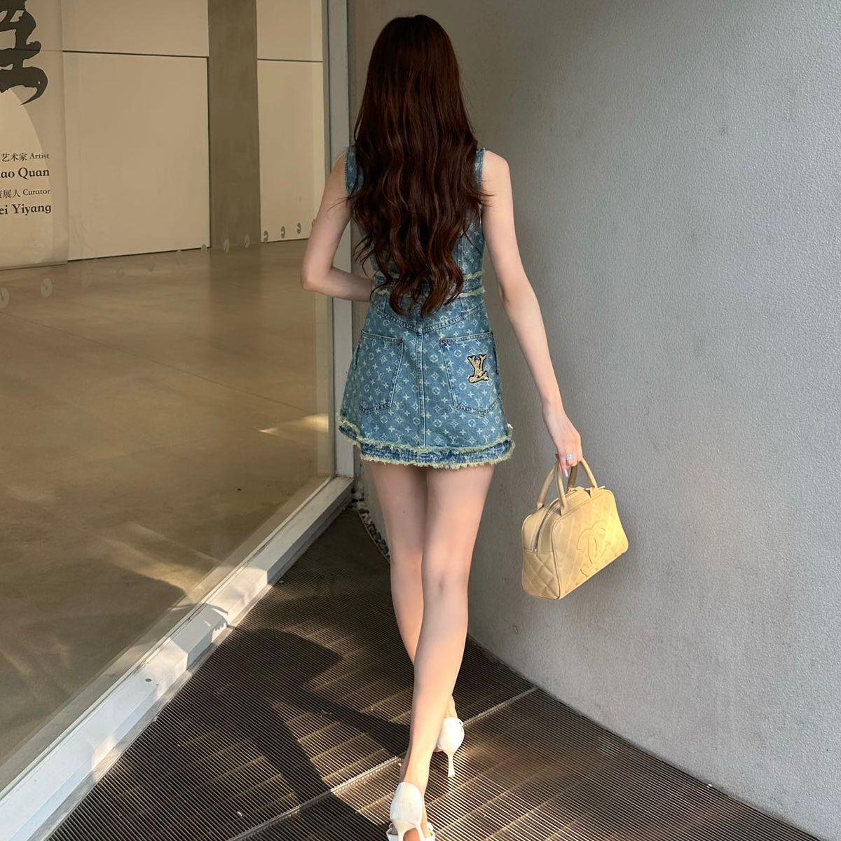 [루이비통] 데님 슬리브리스 드레스