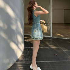 [루이비통] 데님 슬리브리스 드레스