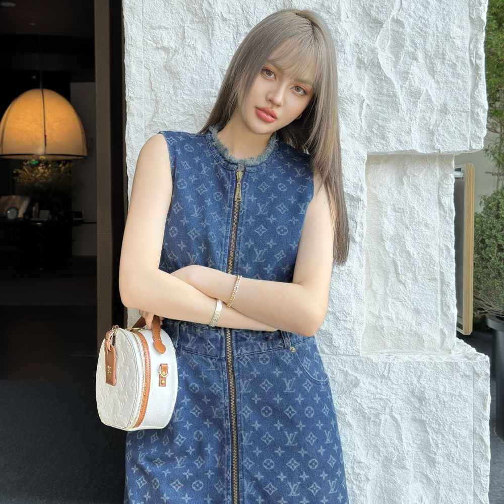 [루이비통] 데님 자가드 집업 드레스