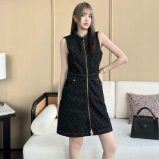 [루이비통] 25 데님 자가드 집업 드레스