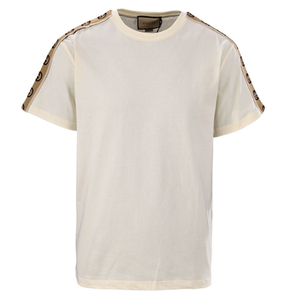 [구찌] 사이드 로고 웹 티셔츠