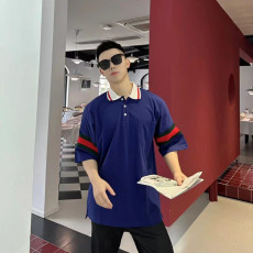 [구찌] 웹 코튼 저지 폴로 셔츠