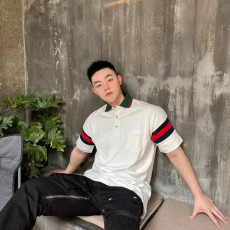 [구찌] 웹 코튼 저지 폴로 셔츠