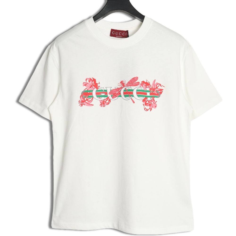 [구찌] 플로랄 벨트 프린트 티셔츠