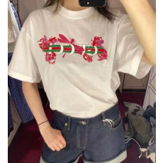 [구찌] 플로랄 벨트 프린트 티셔츠