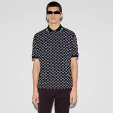 [구찌] 풀로고 프린트 자가드 폴로 셔츠
