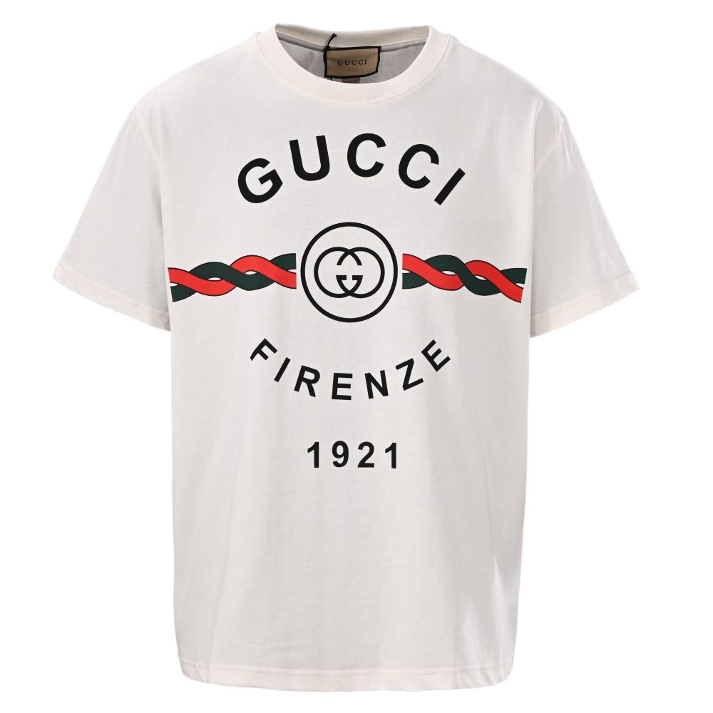 [구찌] 트위스트 벨트 로고 티셔츠