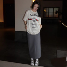 [구찌] 트위스트 벨트 로고 티셔츠