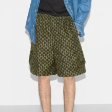 [구찌] 그린 더블 G 자가드 쇼츠