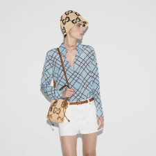 [구찌] 아쿠아마린 프린트 셔츠