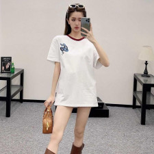 [구찌] 블루 스네이크 프린트 티셔츠