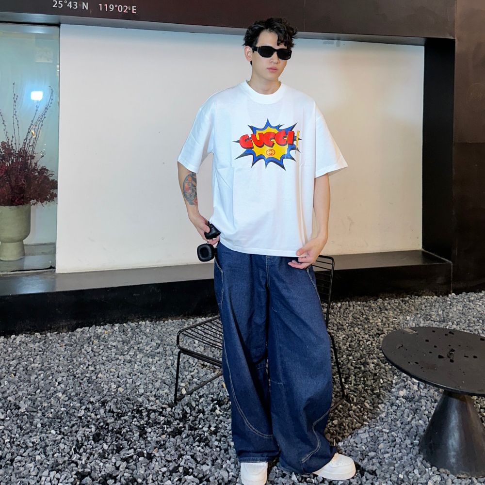 [구찌] 버블 레터 티셔츠