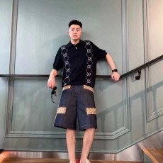 [구찌] 더블 G 케이블 니트 폴로 셔츠