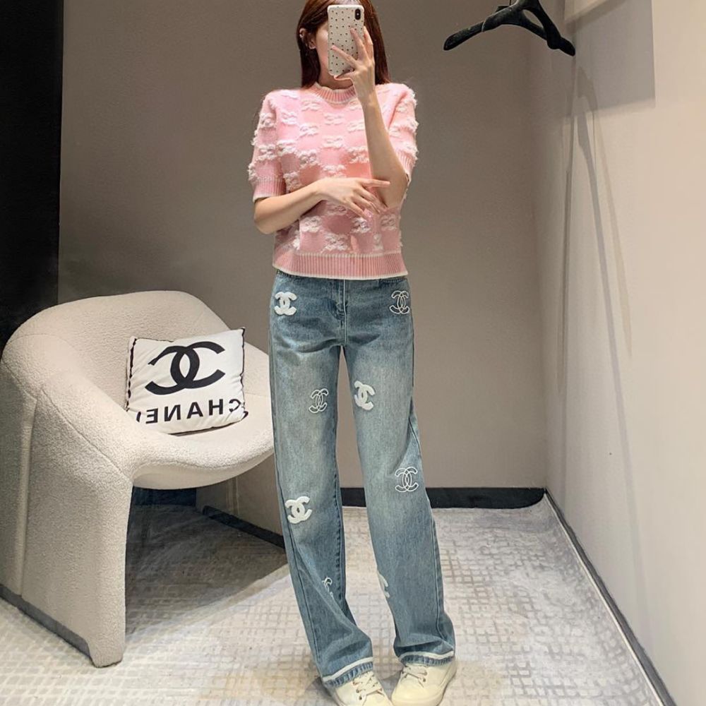 [구찌] 클래식 자가드 니트 울 티셔츠