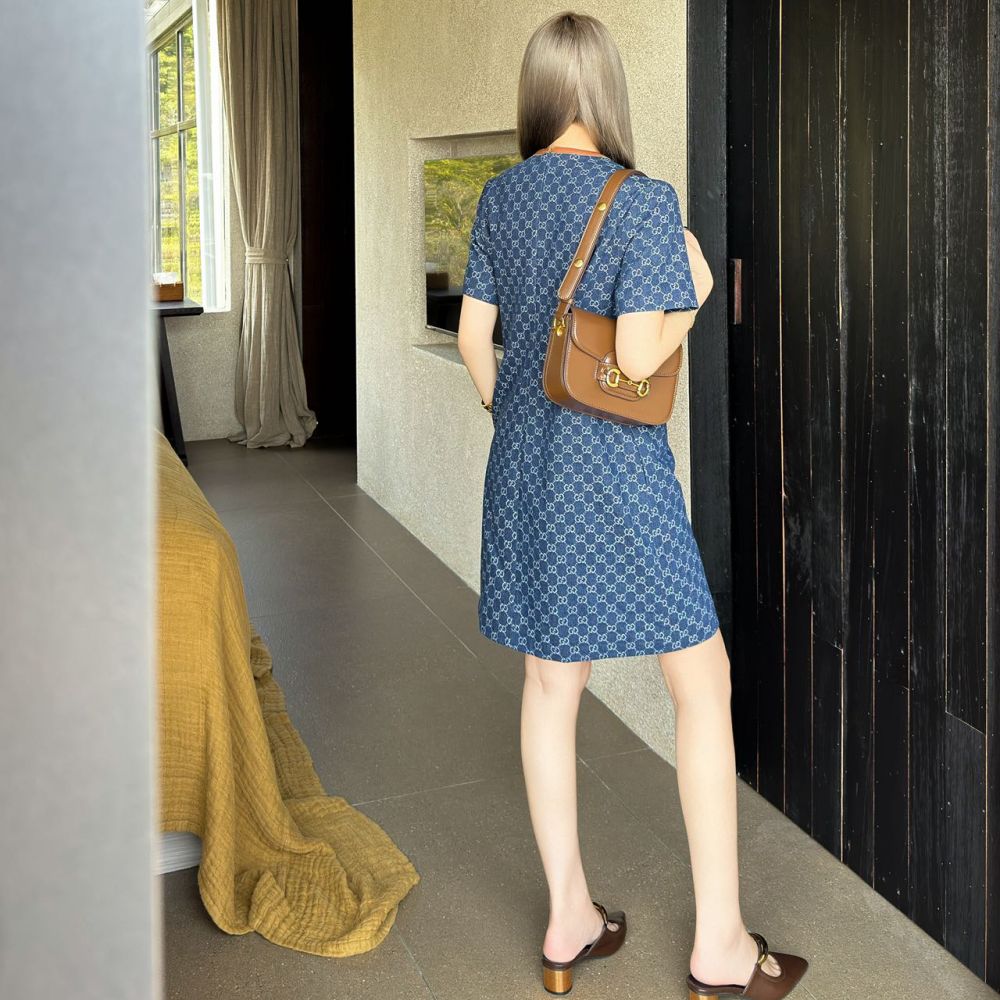 [구찌] 패치워크 데님 원피스