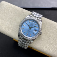 [롤렉스] 롤렉스 데이데이트 40MM 228239 프레지던트 블루 다이얼 Cubic bezel (큐빅 베젤) Rolex DayDate
