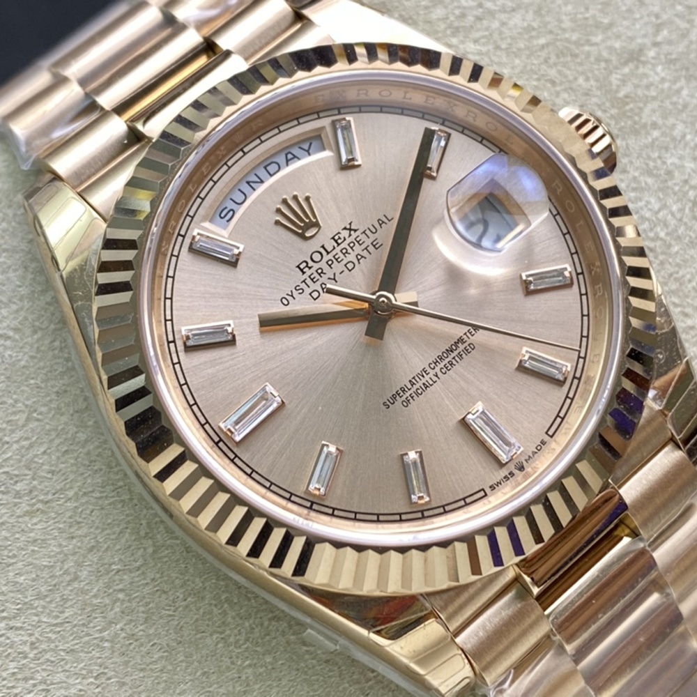 [롤렉스] 롤렉스 데이데이트 40MM 228239 프레지던트 로즈골드 다이얼 Fluted bezel (플루티드 베젤) Rolex DayDate