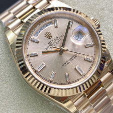 [롤렉스] 롤렉스 데이데이트 40MM 228239 프레지던트 로즈골드 다이얼 Fluted bezel (플루티드 베젤) Rolex DayDate