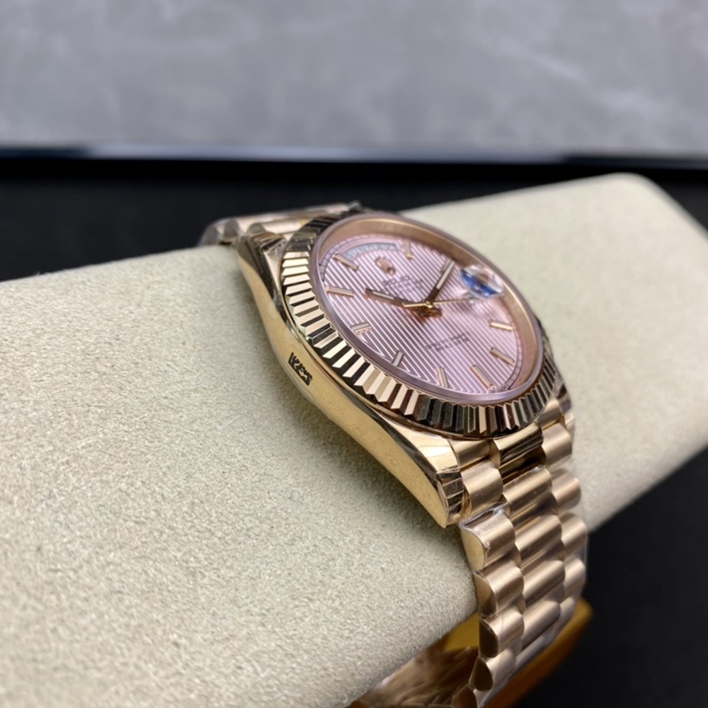 [롤렉스] 롤렉스 데이데이트 40MM 228239 프레지던트 핑크 다이얼 Fluted bezel (플루티드 베젤) Rolex DayDate