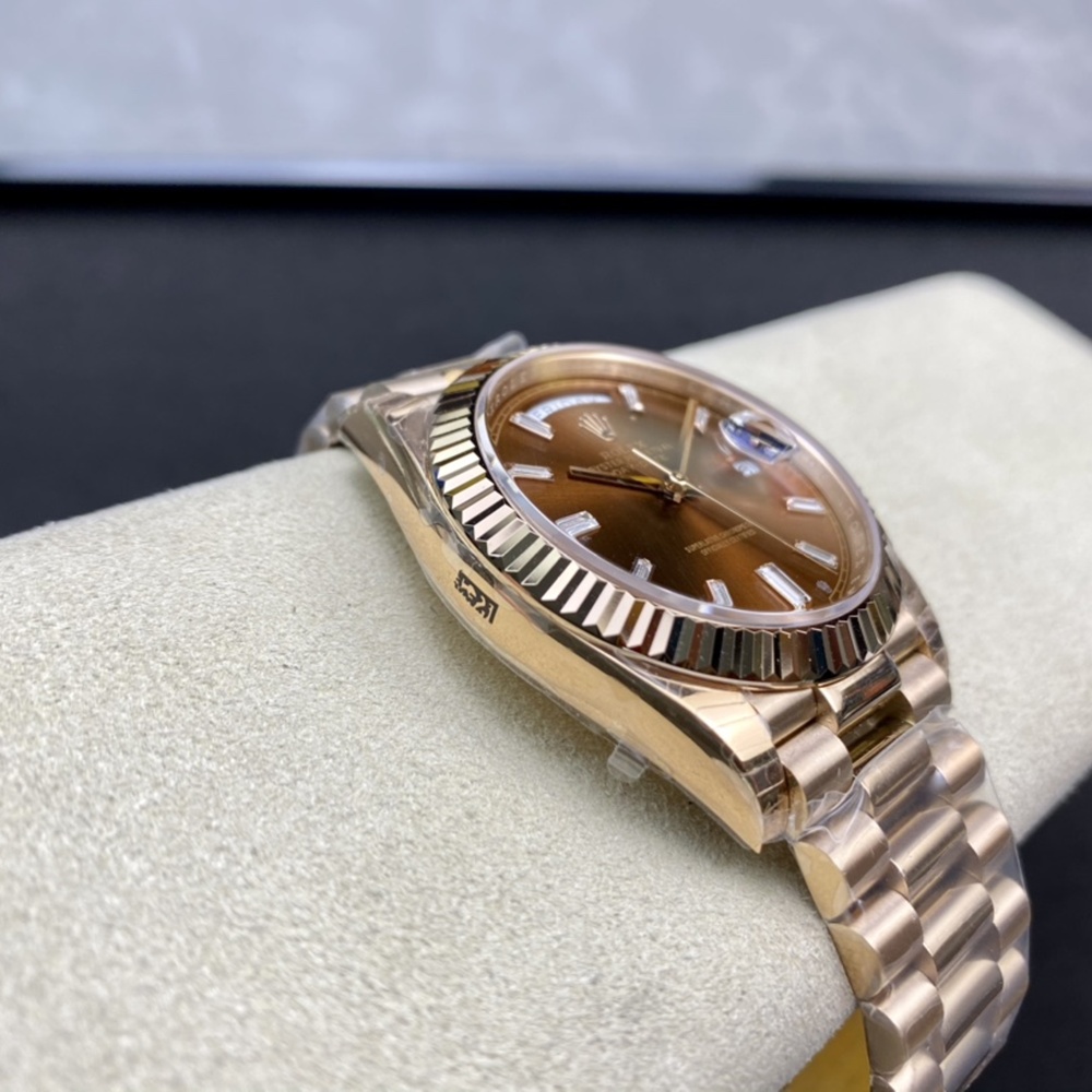 [롤렉스] 롤렉스 데이데이트 40MM 228239 프레지던트 로즈골드 브라운 다이얼 Fluted bezel (플루티드 베젤) Rolex DayDate