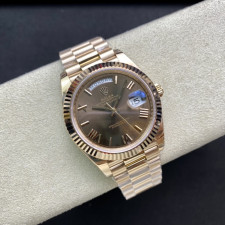 [롤렉스] 롤렉스 데이데이트 40MM 228239 프레지던트 로즈골드 로만 다크브라운 다이얼 Fluted bezel (플루티드 베젤) Rolex DayDate