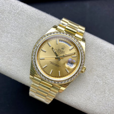 [롤렉스] 롤렉스 데이데이트 40MM 228239 프레지던트 엘로우골드 다이얼 Cubic bezel (큐빅 베젤) Rolex DayDate
