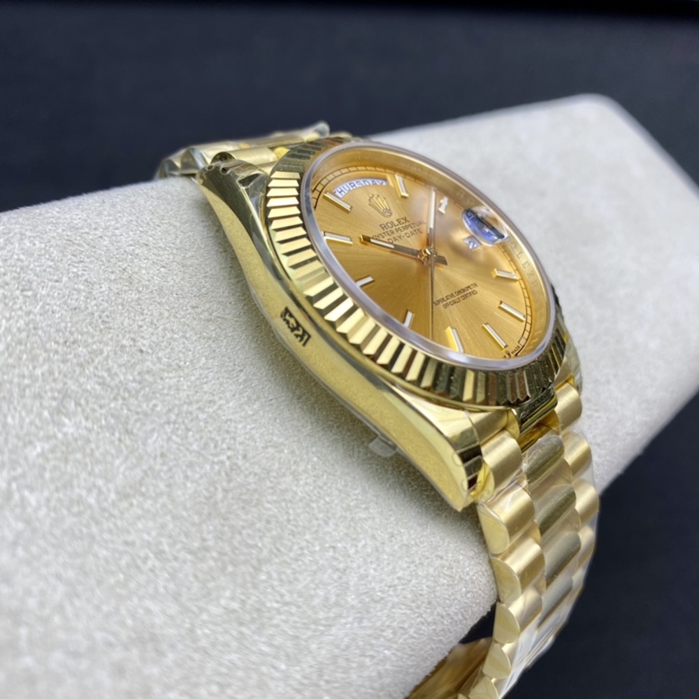 [롤렉스] 롤렉스 데이데이트 40MM 228239 프레지던트 엘로우골드 다이얼 Fluted bezel (플루티드 베젤) Rolex DayDate
