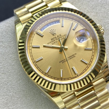 [롤렉스] 롤렉스 데이데이트 40MM 228239 프레지던트 엘로우골드 다이얼 Fluted bezel (플루티드 베젤) Rolex DayDate