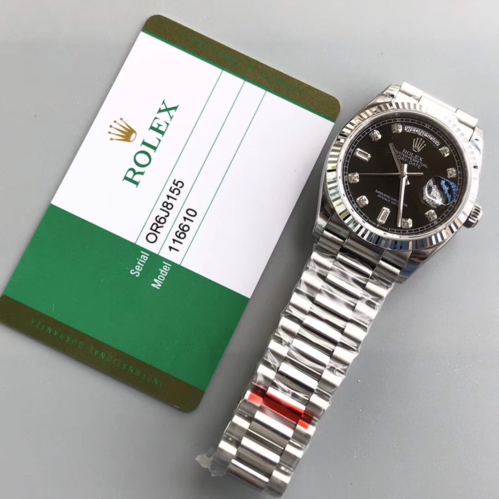 [롤렉스] 롤렉스 데이데이트 36/40mm 128238 8포인트 블렉 다이얼 Fluted bezel (플루티드 베젤) Rolex DayDate