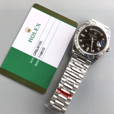 [롤렉스] 롤렉스 데이데이트 36/40mm 128238 8포인트 블렉 다이얼 Fluted bezel (플루티드 베젤) Rolex DayDate