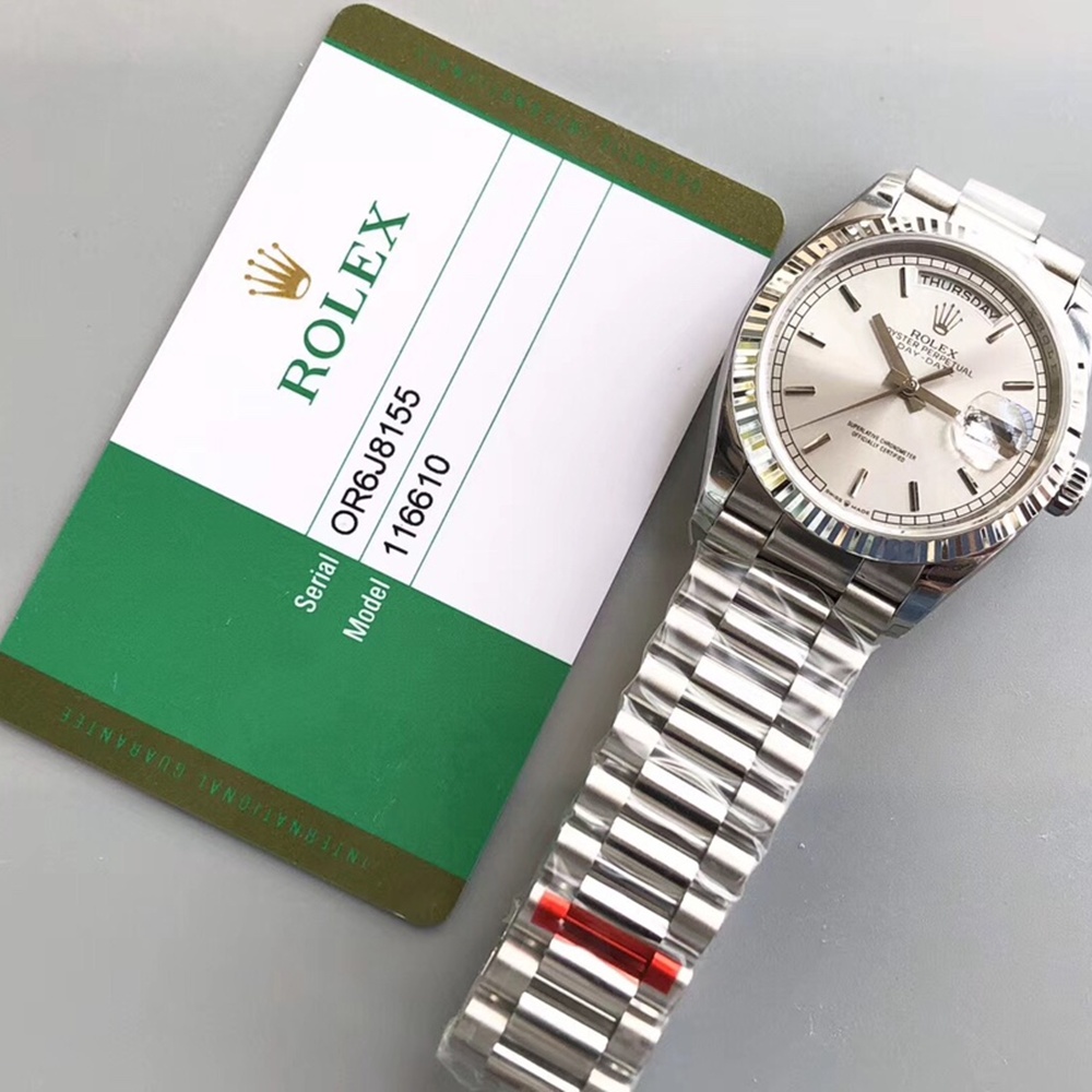 [롤렉스] 롤렉스 데이데이트 36/40mm 128238 인덱스 다크그레이 다이얼 Fluted bezel (플루티드 베젤) Rolex DayDate