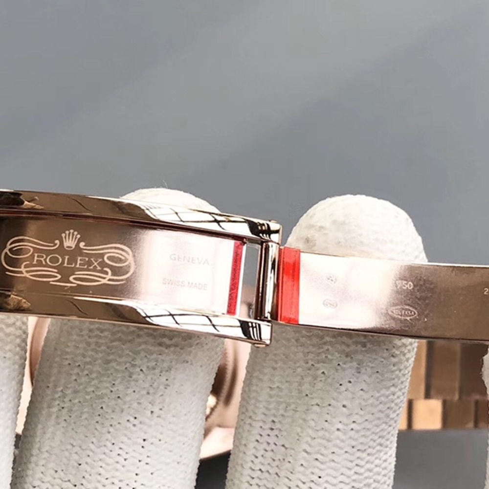 [롤렉스] 롤렉스 데이데이트 36/40mm 128238 로즈골드 8포인트 바겟다이아 자개 다이얼 Fluted bezel (플루티드 베젤) Rolex DayDate