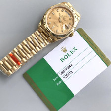 [롤렉스] 롤렉스 데이데이트 36/40mm 128238 엘로우골드 8포인트 다이얼 Fluted bezel (플루티드 베젤) Rolex DayDate