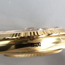 [롤렉스] 롤렉스 데이데이트 36/40mm 128238 엘로우골드 8포인트 바켓다이아 초코 다이얼 Fluted bezel (플루티드 베젤) Rolex DayDate