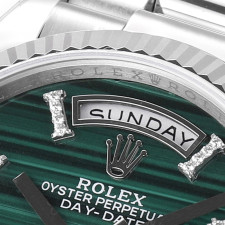 [롤렉스] 롤렉스 데이데이트 36/40mm 279135 로만스타 대나무격자 그린그라데이션 다이얼 Fluted bezel (플루티드 베젤) Rolex DayDate