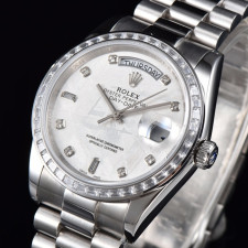 [롤렉스] 롤렉스 데이데이트 36/40mm 228396TBR Meteorite Platinum Presidential 다이얼 Fluted bezel (플루티드 베젤) Rolex DayDate
