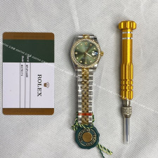 [롤렉스]  ROLEX DATEJUST 31mm 126334 데이저스트 엘로우골드 콤비 텐포인트 에버그린 다이얼 Cubic bezel (큐빅 베젤) Jubilee bend (쥬빌레밴드)