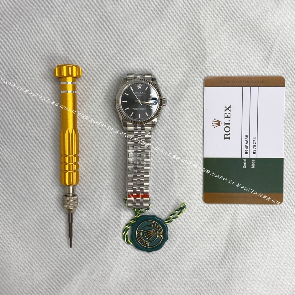 [롤렉스]  ROLEX DATEJUST 31mm 126334 데이저스트 실버 인덱스 블랙 다이얼 쥬빌레(Jubilee)밴드