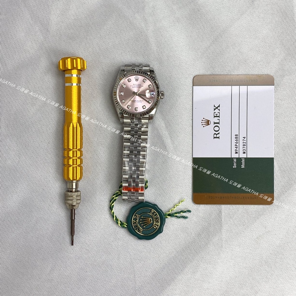 [롤렉스]  ROLEX DATEJUST 31mm 126334 데이저스트 실버 텐포인트 핑크 다이얼 쥬빌레(Jubilee)밴드