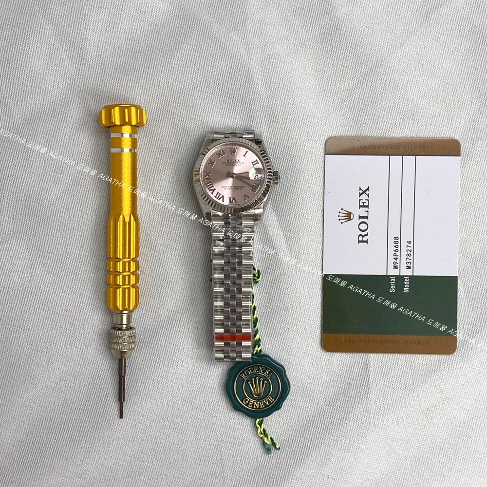 [롤렉스]  ROLEX DATEJUST 31mm 126334 데이저스트 실버 로만 핑크 다이얼 쥬빌레(Jubilee)밴드