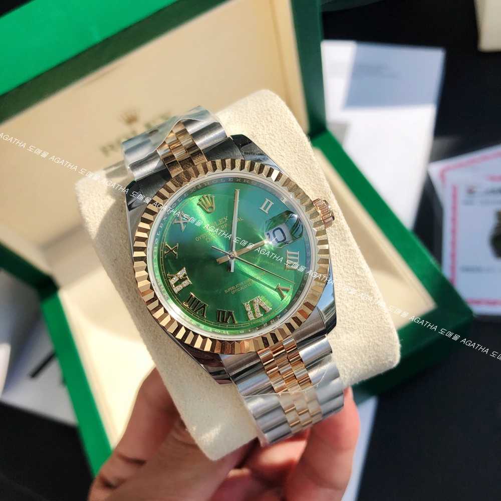 [롤렉스]  ROLEX DATEJUST 36/41mm 126331 데이저스트 콤비 로만스타 애버그린 다이얼 프레지던트/쥬빌레(Jubilee)밴드