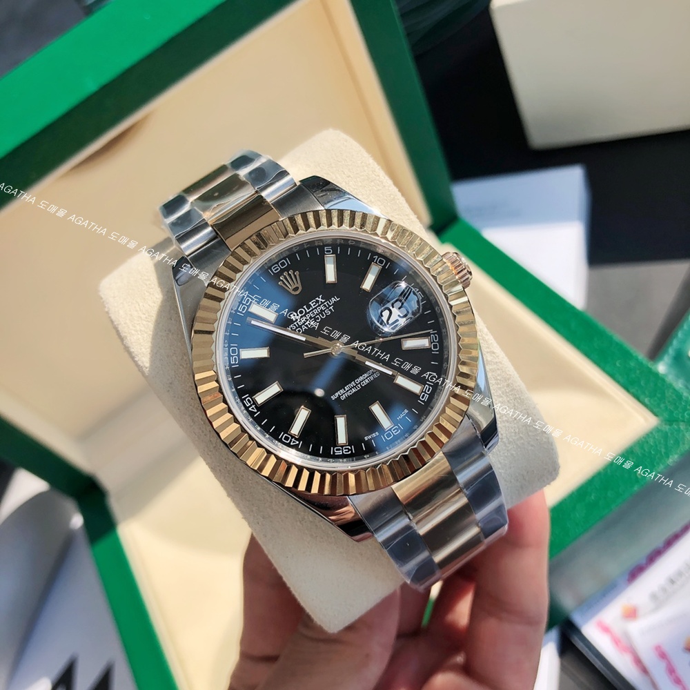 [롤렉스]  ROLEX DATEJUST 36/41mm 126331 데이저스트 콤비 인덱스 블랙 다이얼 프레지던트(Presidents)밴드