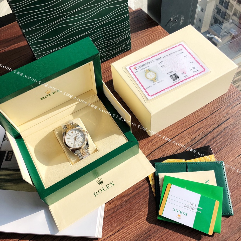 [롤렉스]  ROLEX DATEJUST 36/41mm 126331 데이저스트 로즈골드 콤비 인덱스 화이트 다이얼 쥬빌레/오이스트(Jubilee)밴드