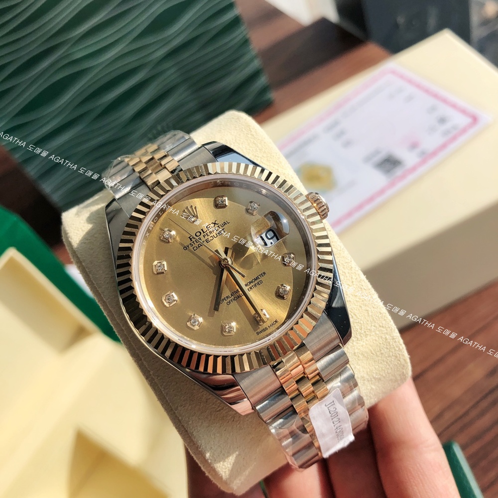 [롤렉스]  ROLEX DATEJUST 36/41mm 126331 데이저스트 로즈골드 콤비 텐포인트 골드 다이얼 쥬빌레/오이스트(Jubilee)밴드