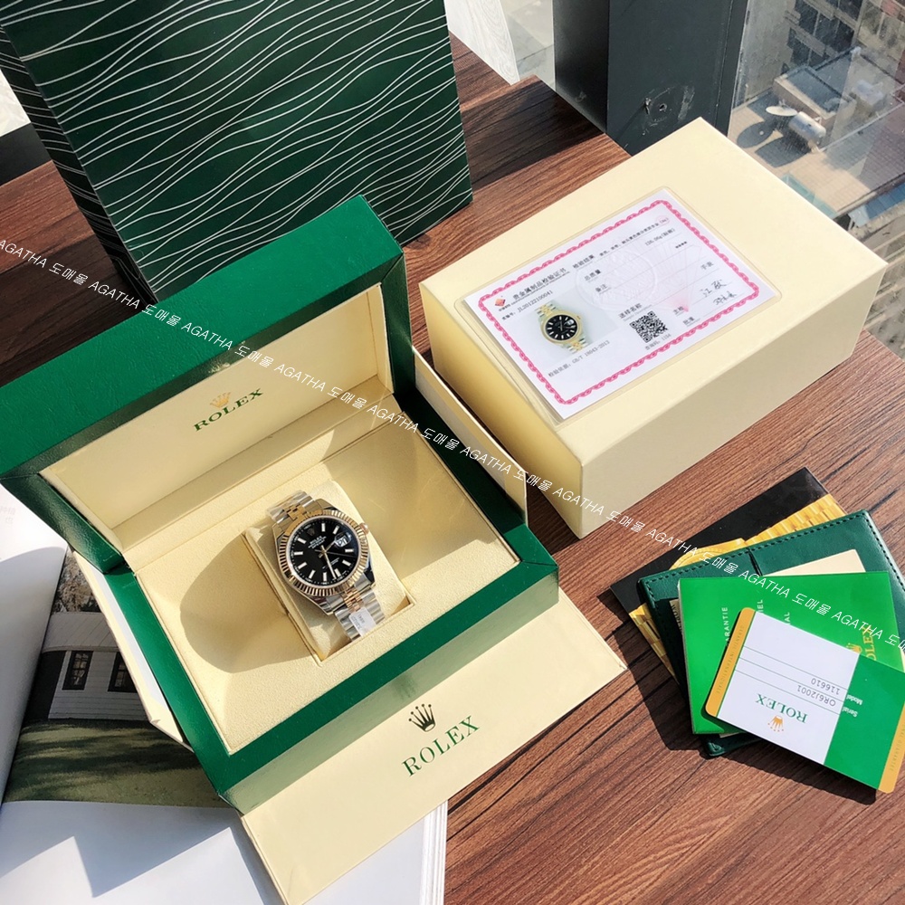 [롤렉스]  ROLEX DATEJUST 36/41mm 126331 데이저스트 로즈골드 콤비 인덱스 블랙 다이얼 쥬빌레/오이스트(Jubilee)밴드